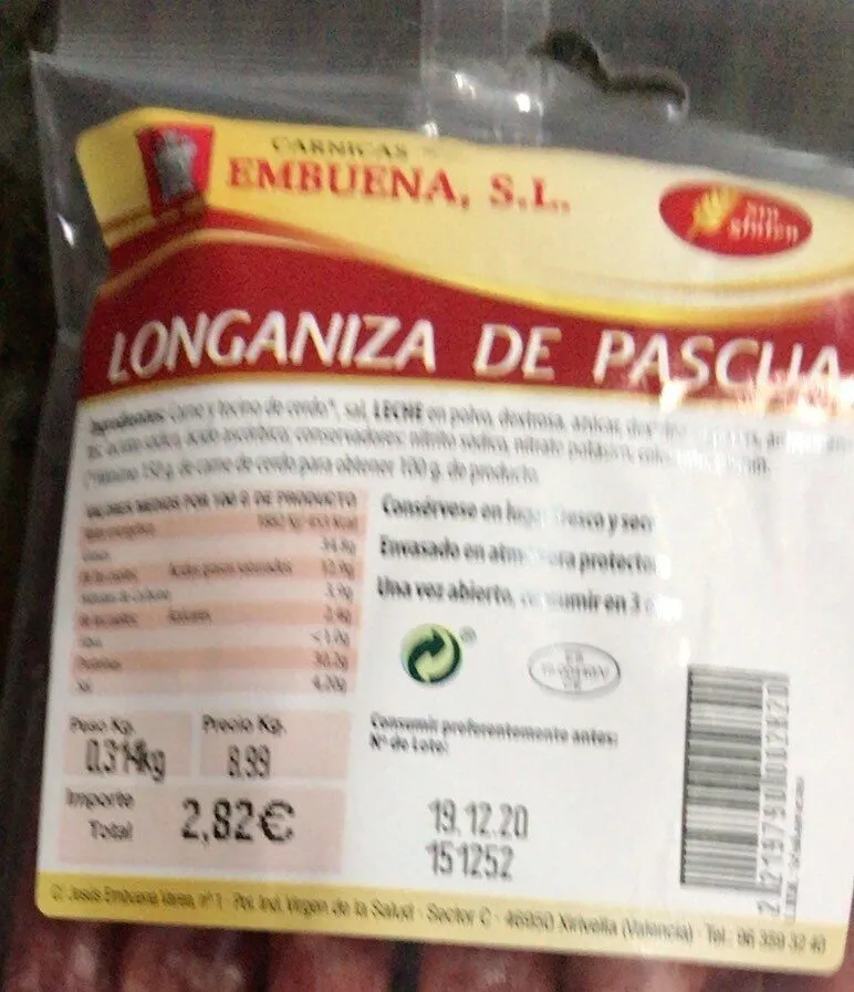 Longaniza de pascua