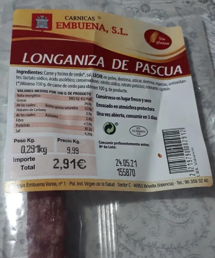 Longaniza de Pascua