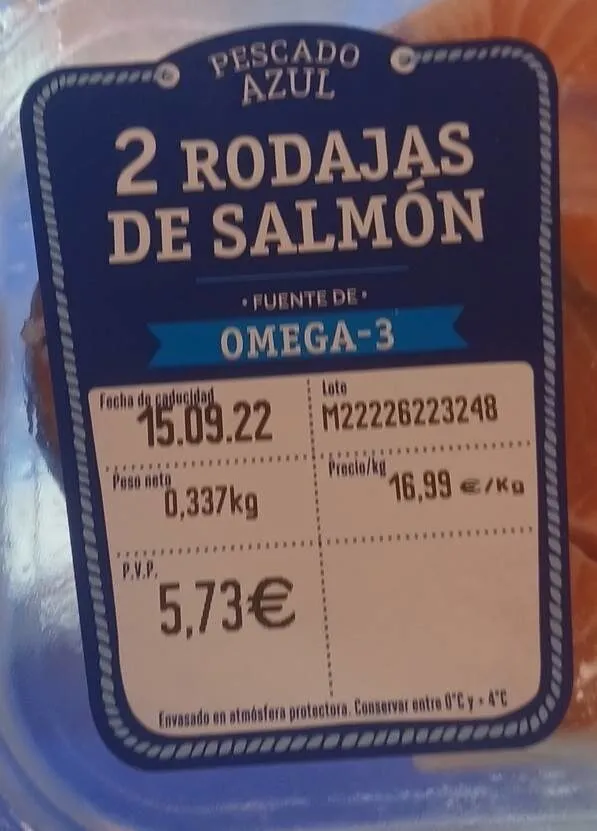 2rodajas de salmón