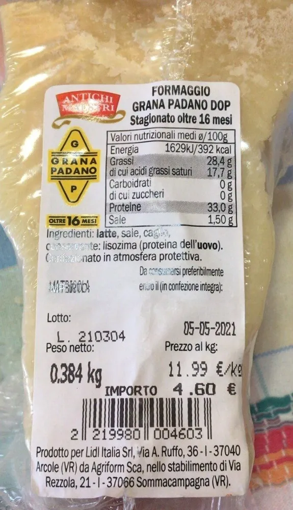 Formaggio 16 mesi