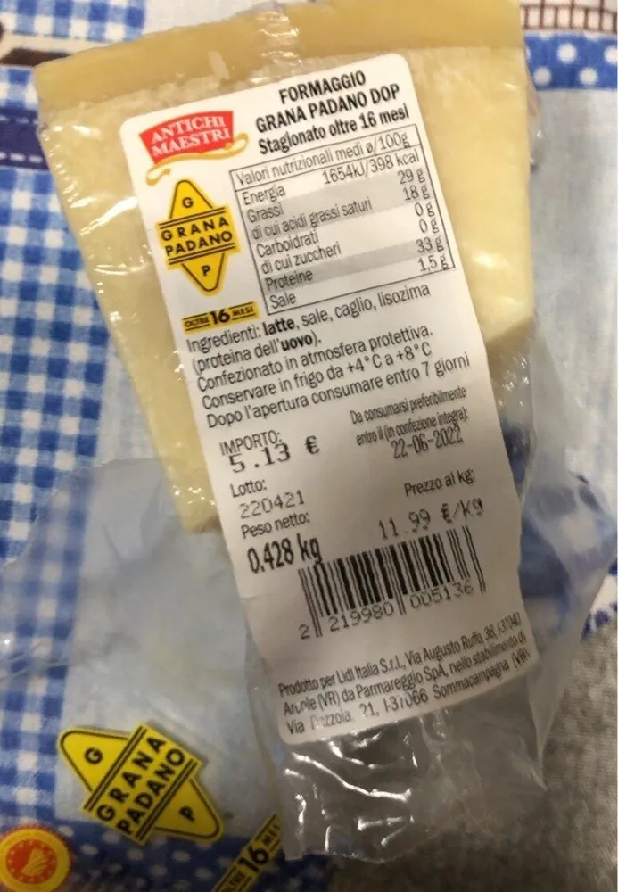 Formaggio Grana Padano DOP
