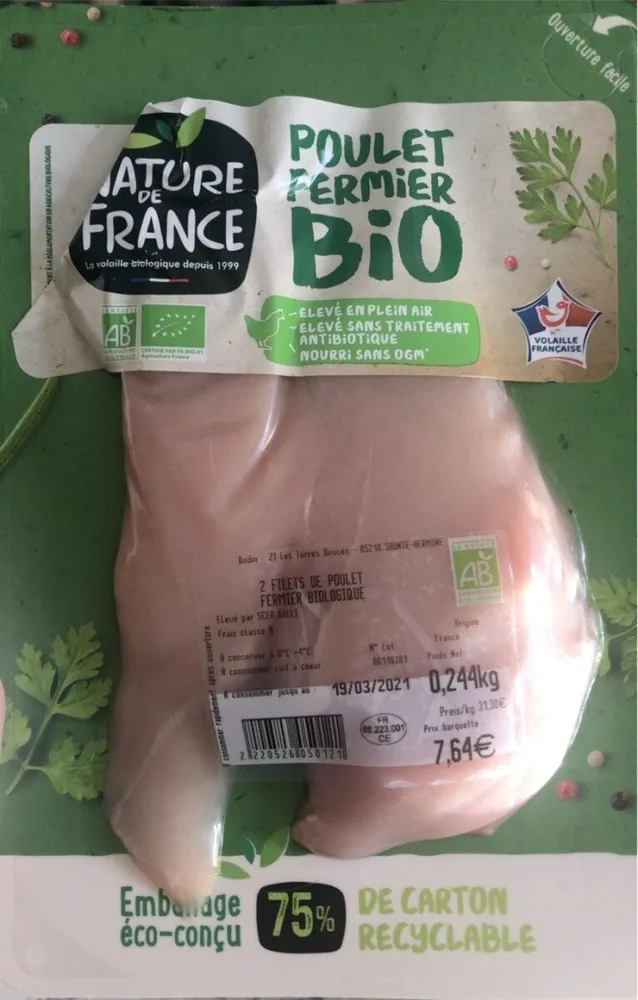 Poulet fermier bio