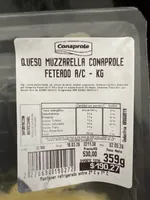 Queso Muzzarella Conaprole Feteado
