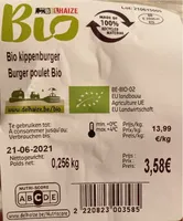Burger poulet bio