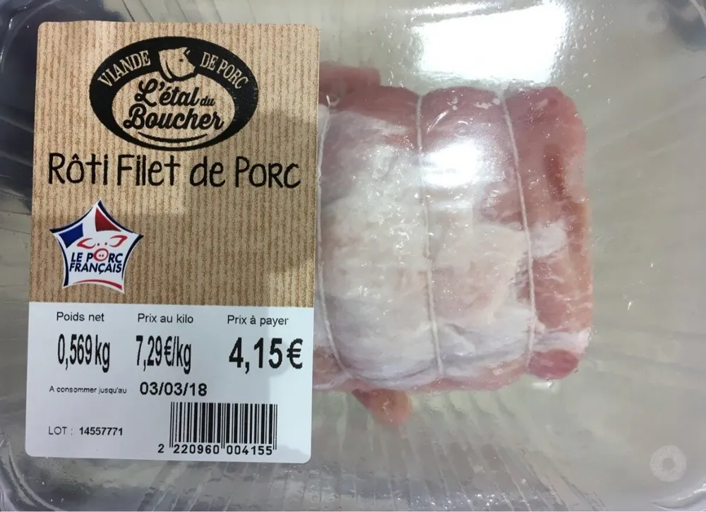 Rôti filet de porc