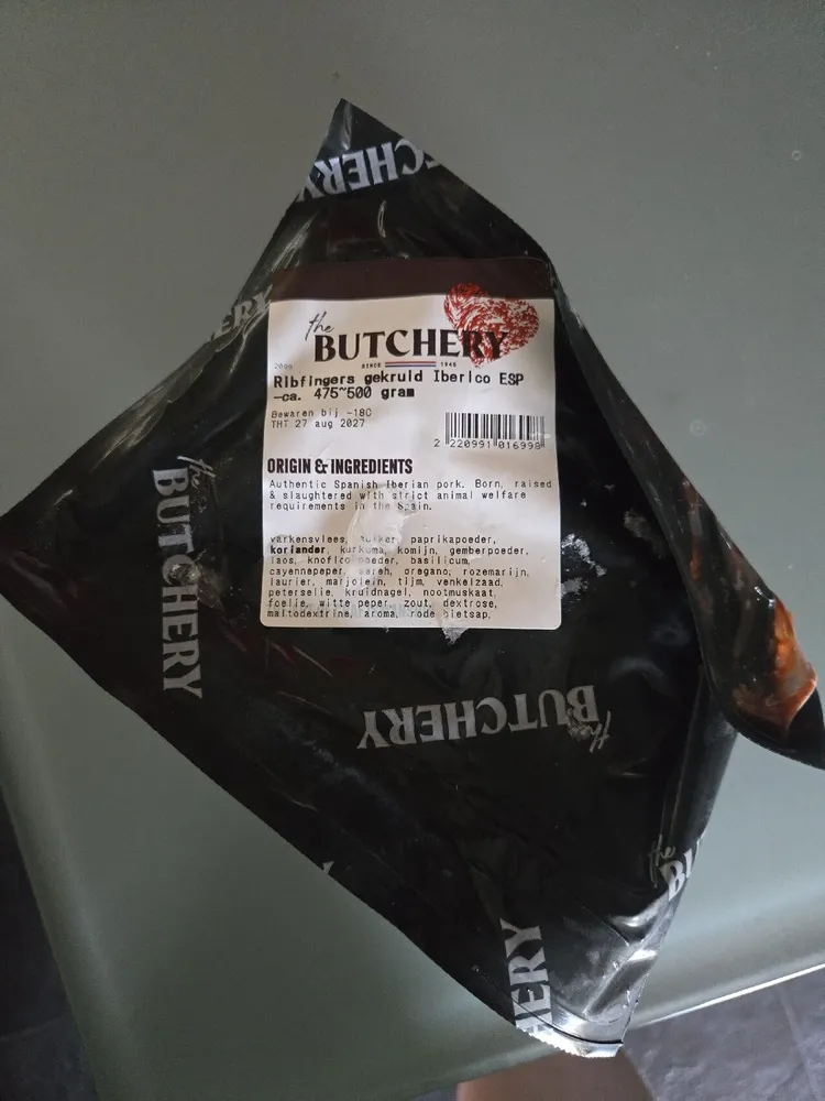 Gekruide ribfingers Iberico