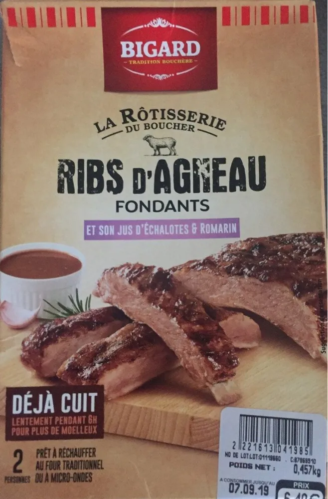 RIBS D'AGNEAU fondants