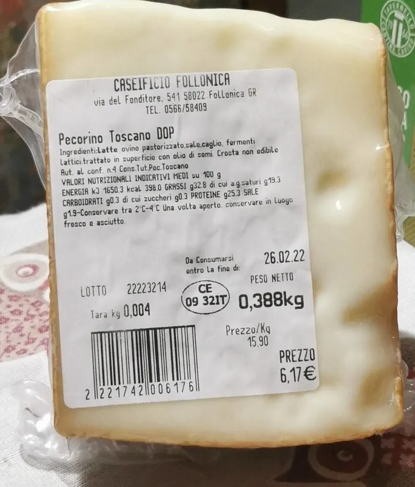 Pecorino toscano dop