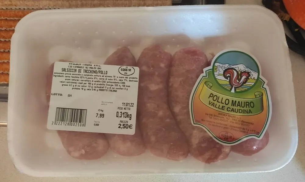 Salsicce di pollo e tacchino