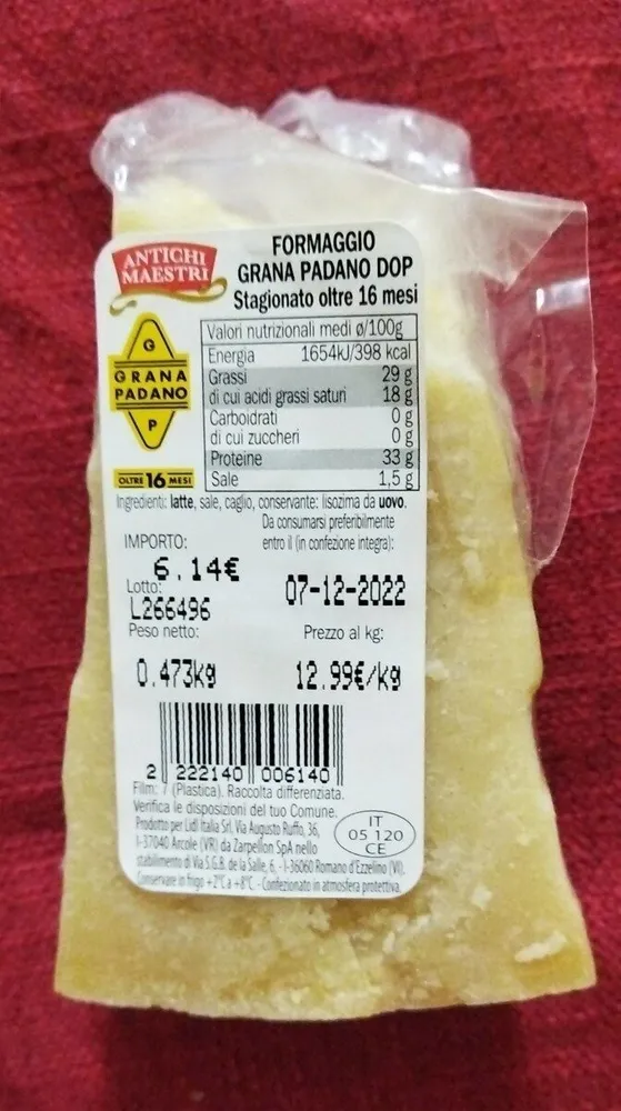 Formaggio Grana Padano DOP