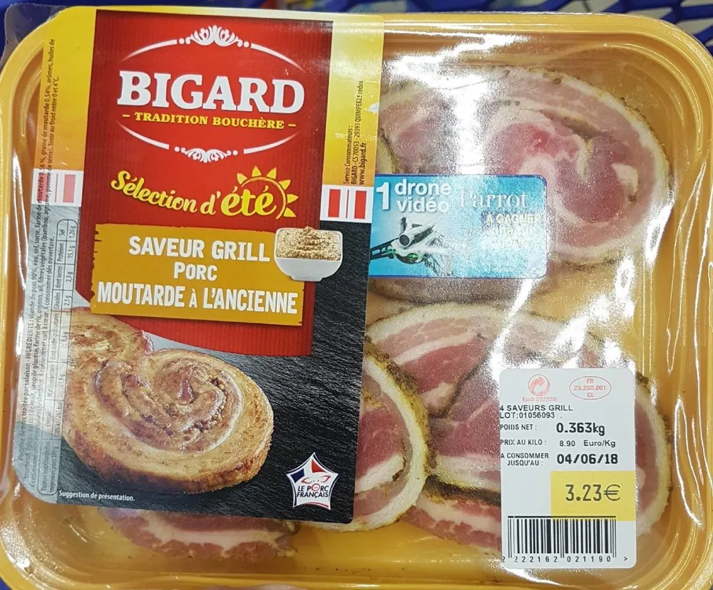 Saveur grill porc moutarde a l'ancienne