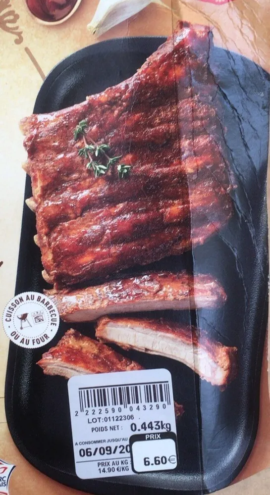 Ribs de porc sauce barbecue