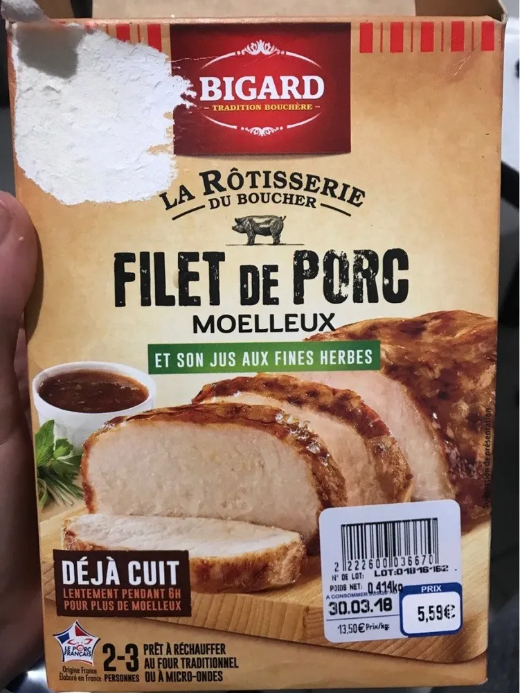 Filet de porc moelleux