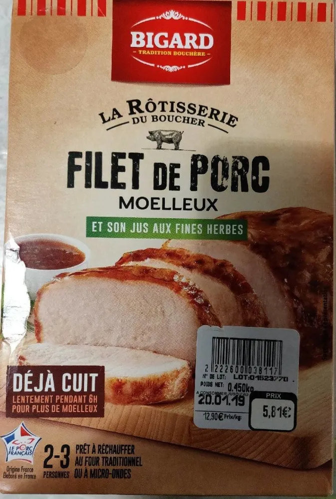 Filet de porc moelleux
