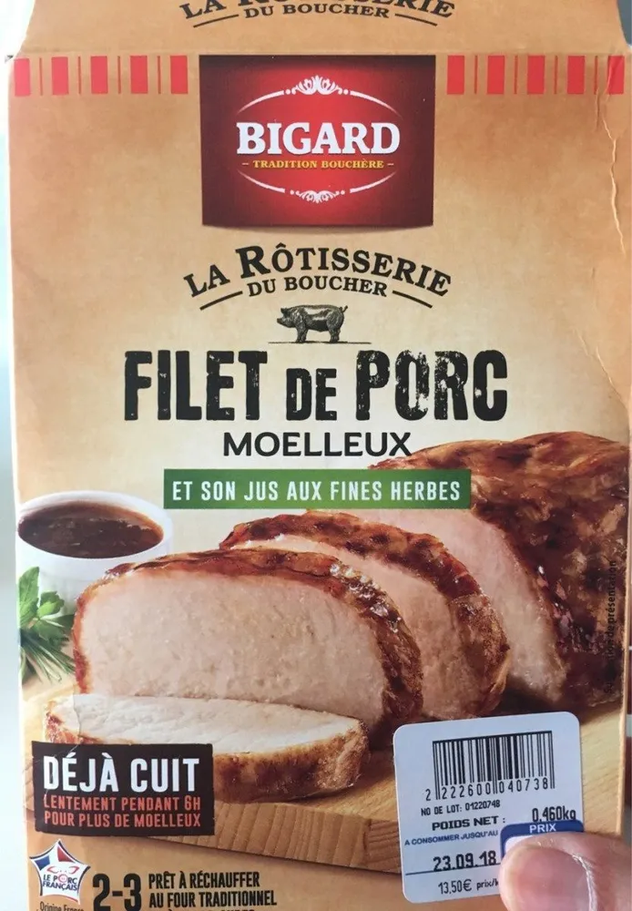 Filet de porc moelleux