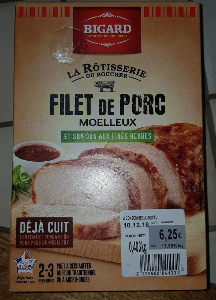 Filet de porc moelleux