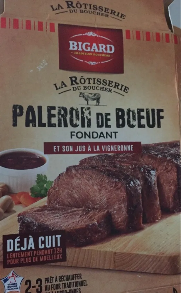 Paleron de bœuf fondant et son jus à la vigneronne
