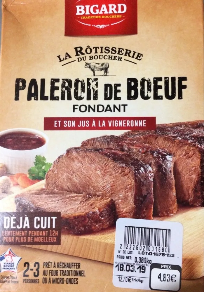 Paleron de boeuf fondant