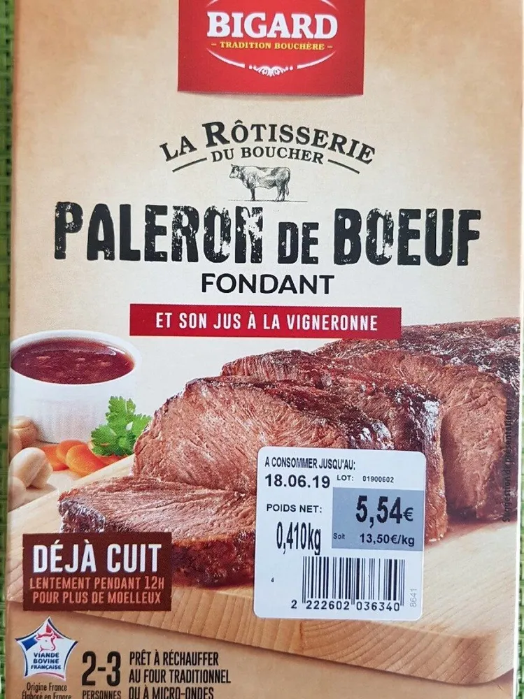 Paleron de boeuf fondant