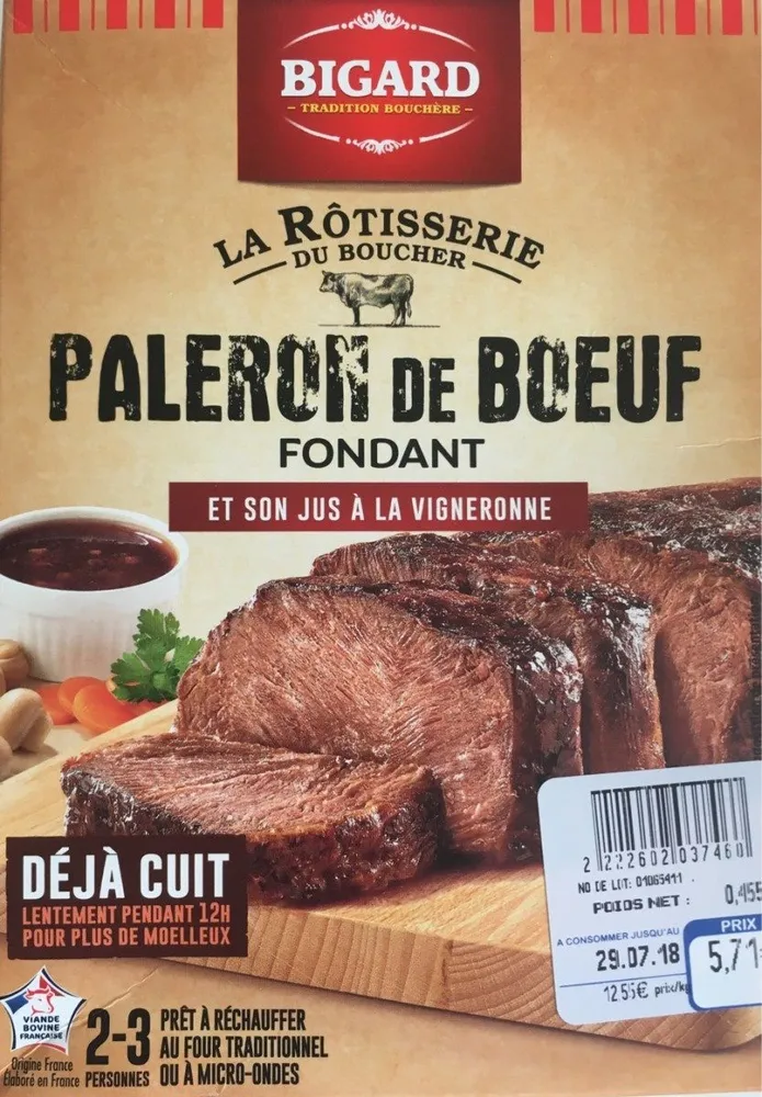 Paleron de boeuf fondant