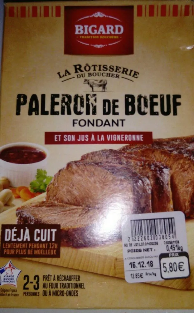 Paleron de bœuf