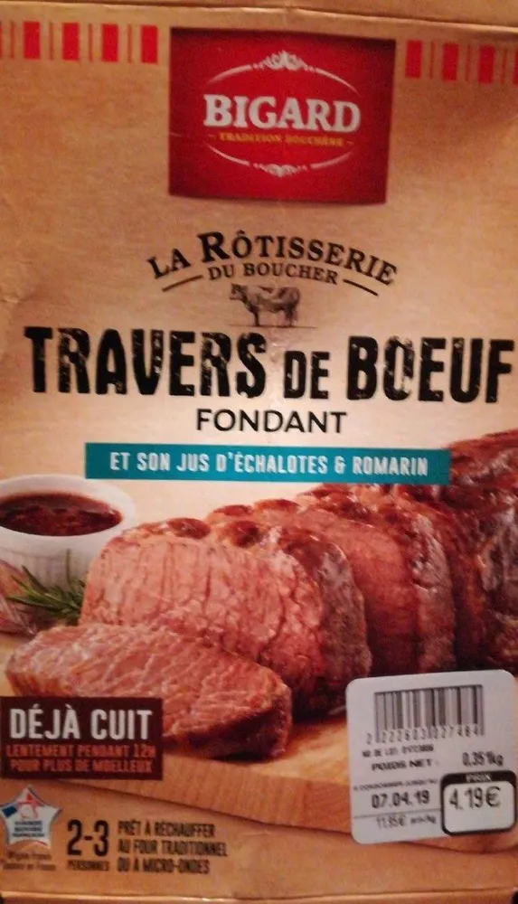 Travers de bœuf fondant