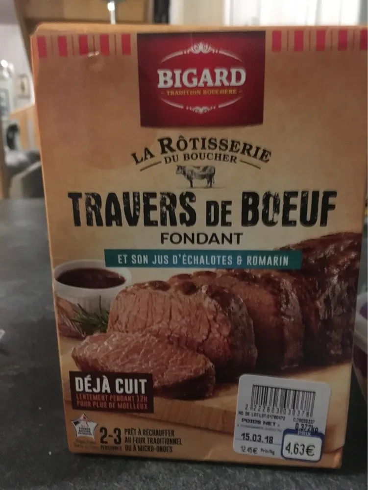 Travers de boeuf fondant