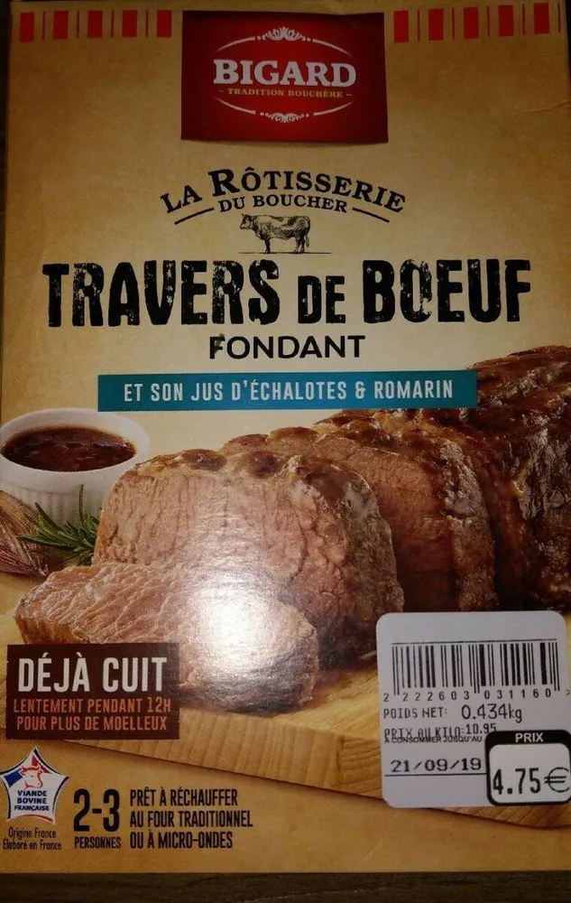 Travers de bœuf fondant