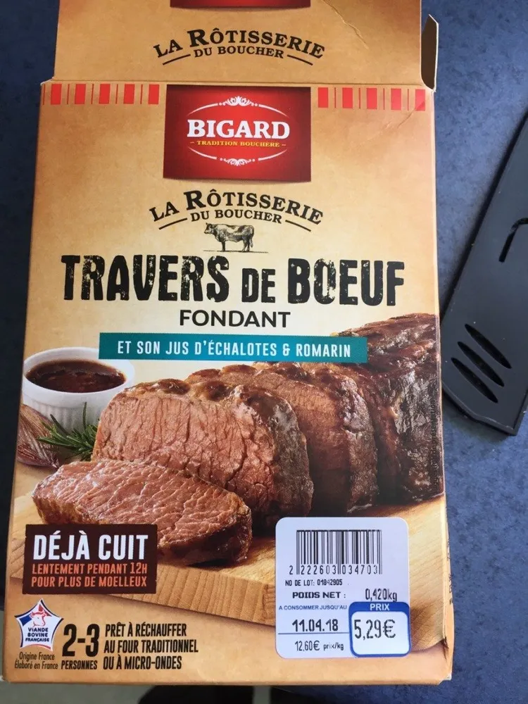 Travers de Bœuf  fondant