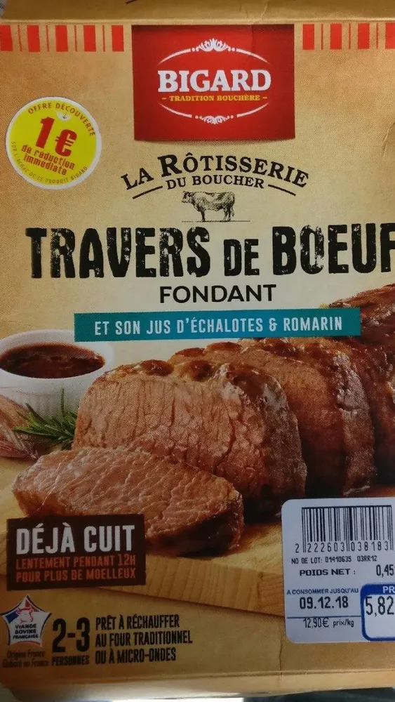 Travers de bœuf fondant