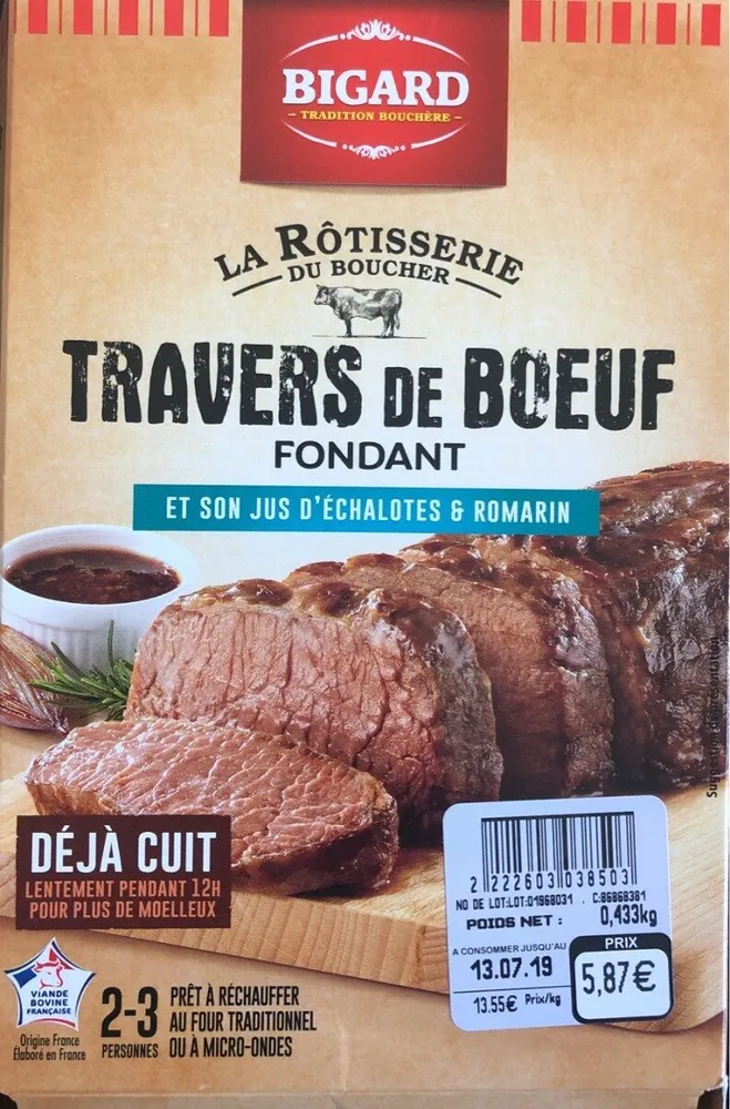 Travers de boeuf fondant