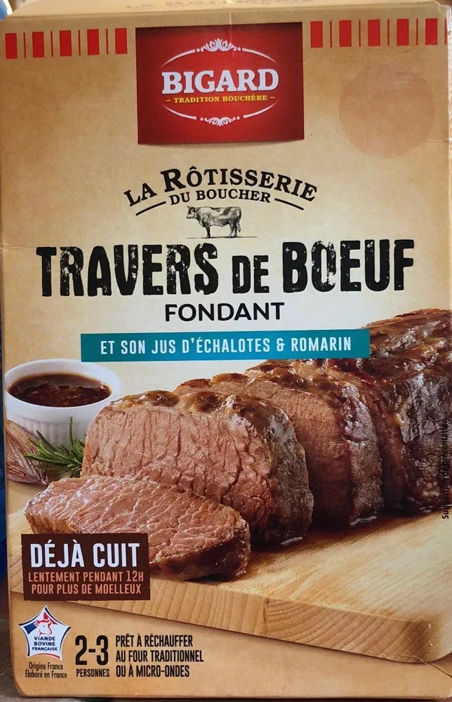 Travers de boeuf fondant et son jus d'échalotes & romarin