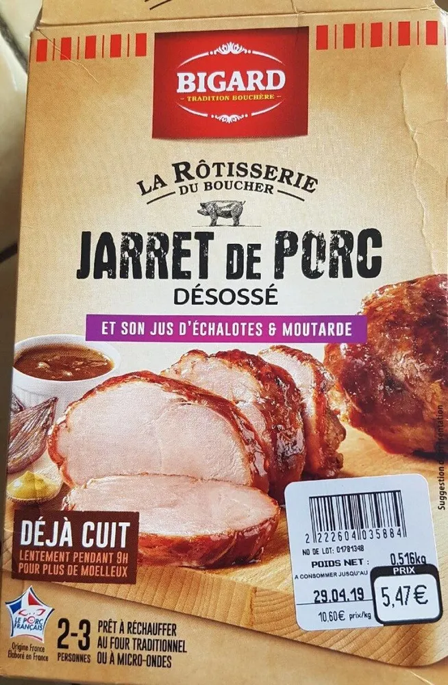Jarret de porc désossé