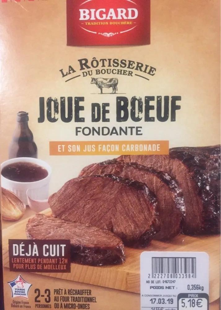 Joue de boeuf fondante