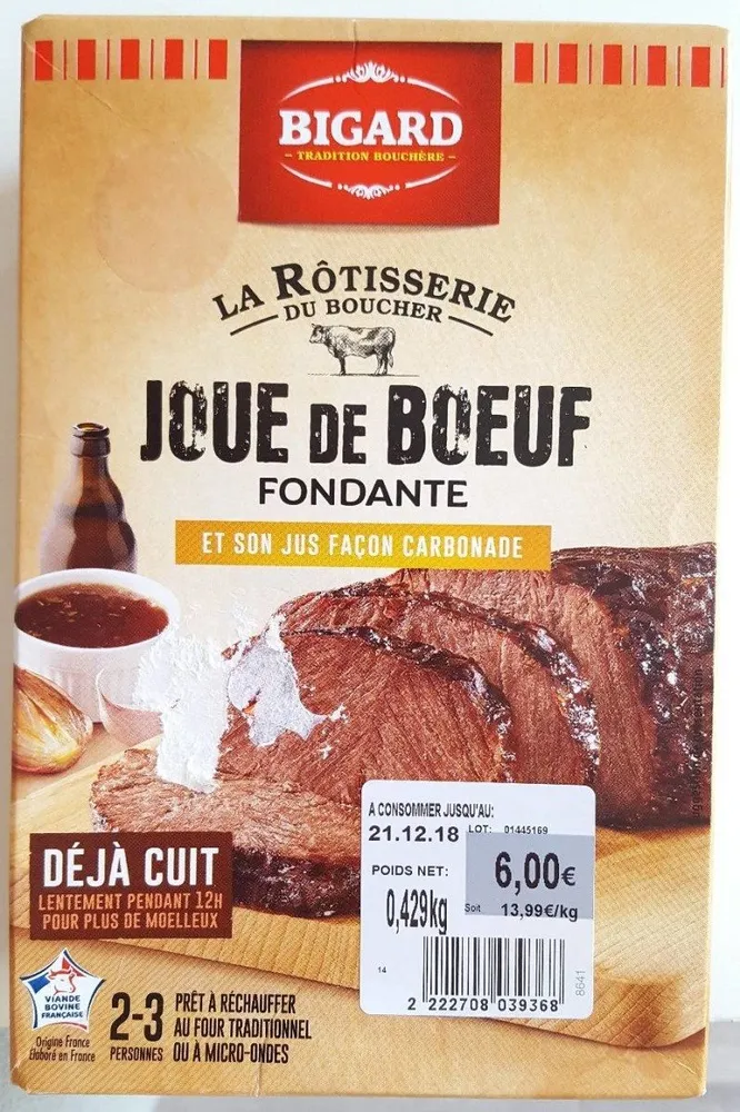 Joue de boeuf fondante