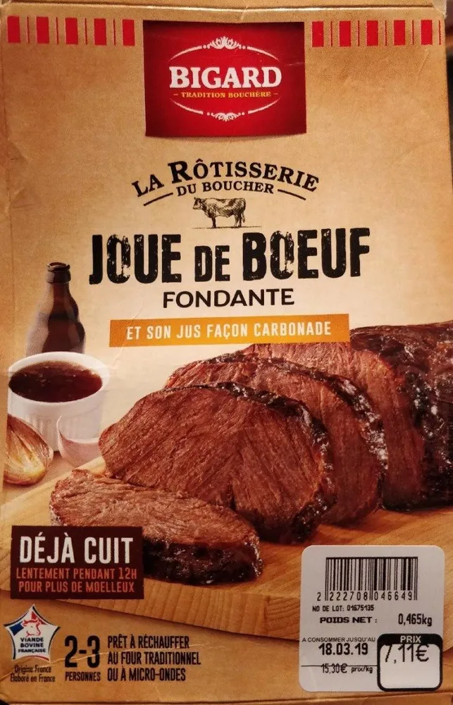 Joue de bœuf fondante