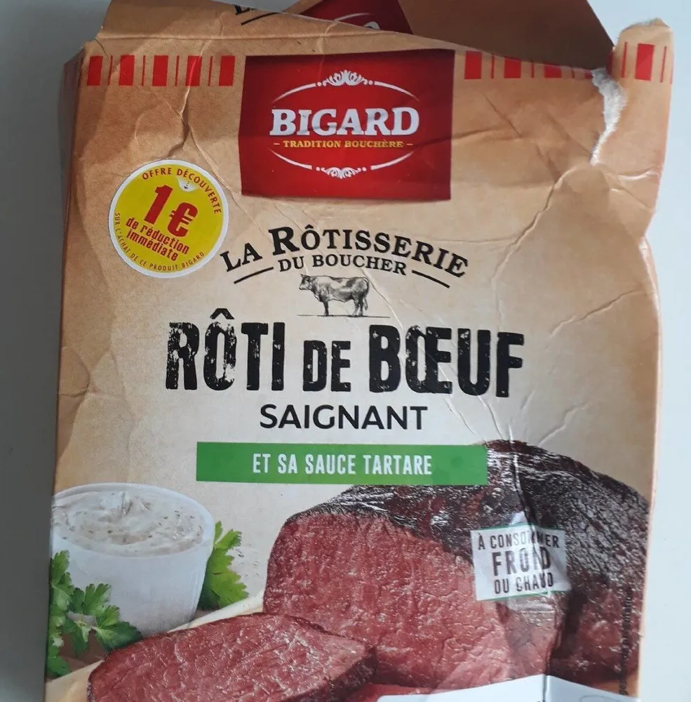 Rôti de boeuf saignant et sa sauve tartare