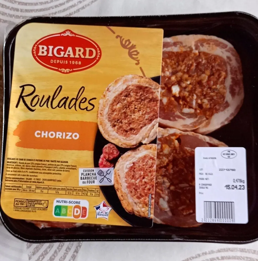Roulades chorizo