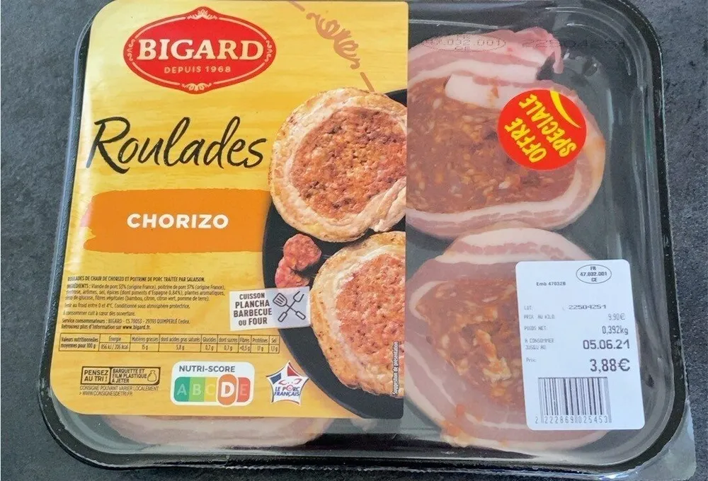 Roulades chorizo
