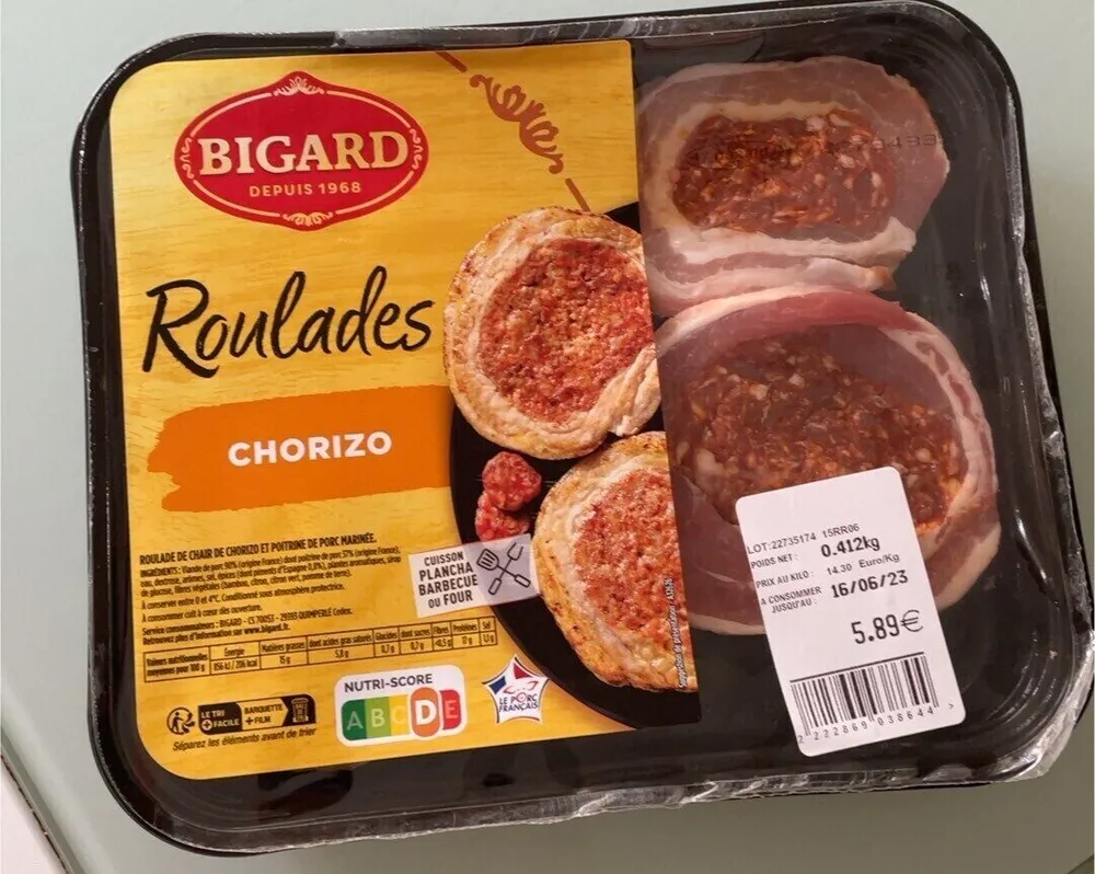 Roulades chorizo