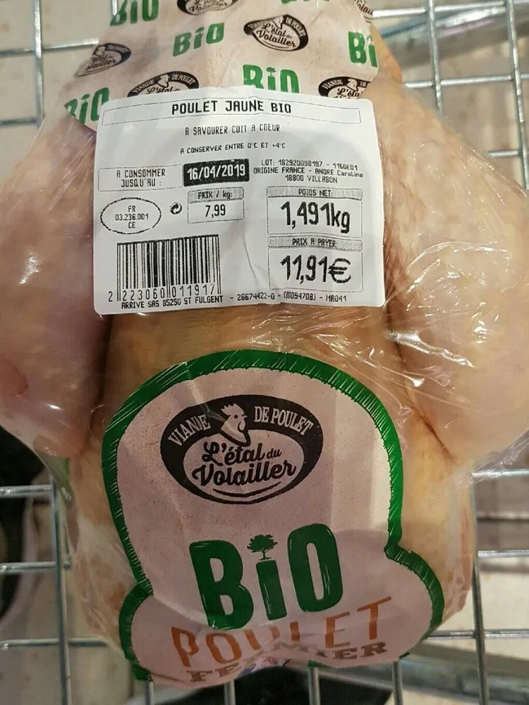 Poulet fermier bio