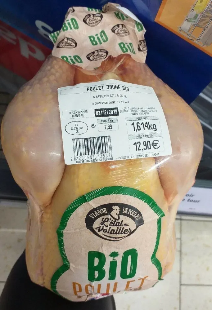 Poulet jaune bio
