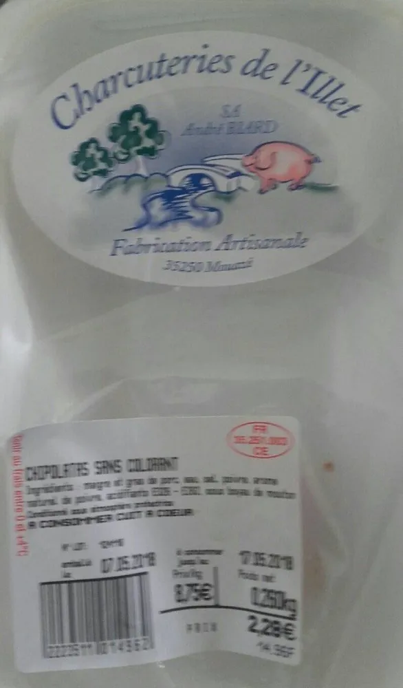 Chipolatas sans colorants