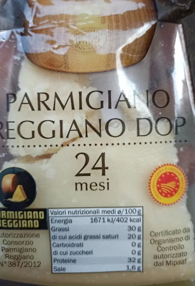 Parmigiano reggiano dop 24 mesi