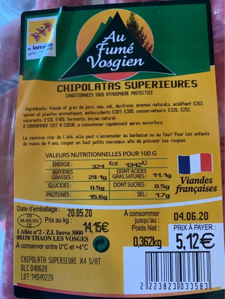 Chipolatas superieures