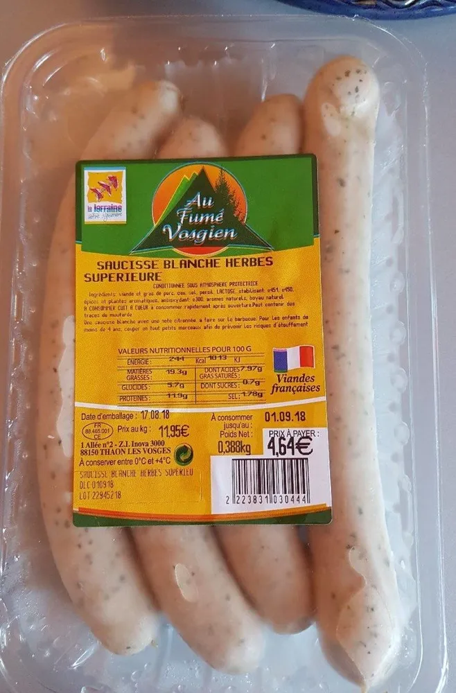 saucisse blanche herbes supérieure