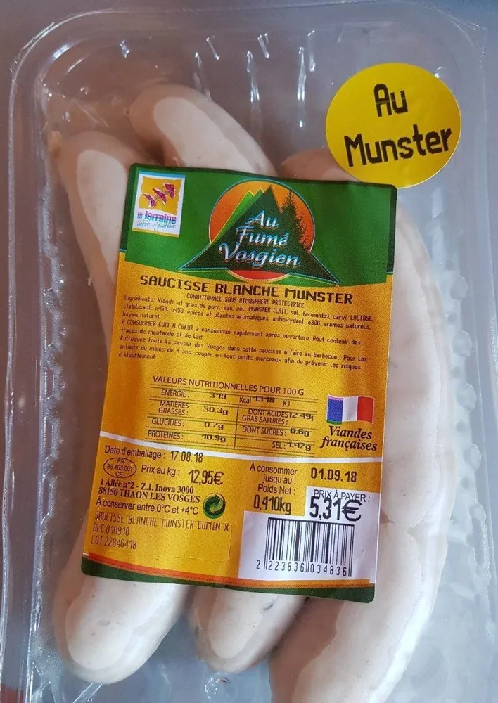 saucisse blanche munster