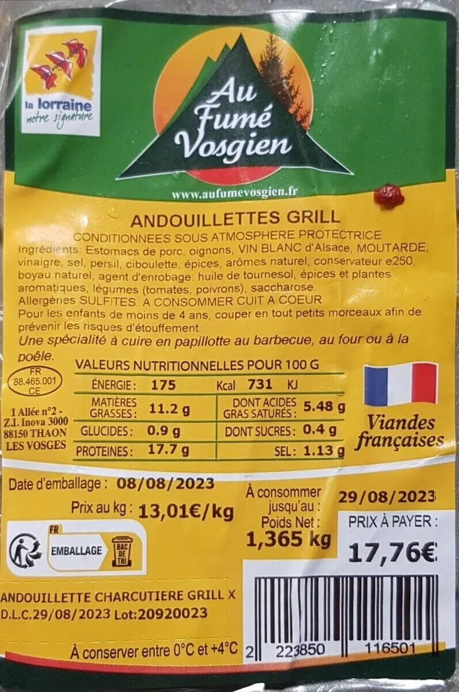 Andouillets gril