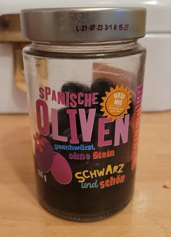 Spanische Oliven geschwärzt, ohne Stein