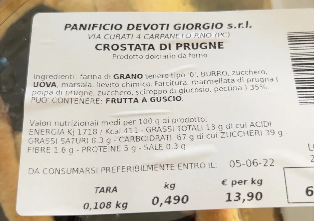 Crostata di prugne